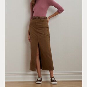 Lauren Ralph Lauren Denim Maxi Skirt size 14 NWT